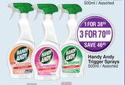 Handy Andy Trigger Sprays (Assorted)-For 3 x 500ml
