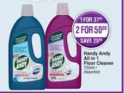 Handy Andy All In 1 Floor Cleaner (Assorted)-For 1 x 750ml