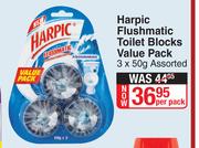 Harpic Flushmatic Toilet Blocks Value Pack (Assorted)-3 x 50g Per Pack