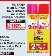 Mr. Sheen Multi Surface Daily Cleaner Value Pack (Assorted)-2 x 275ml Per Pack