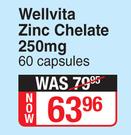 Wellvita Zinc Chelate 250mg-60 Capsules 