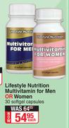 Lifestyle Nutrition Multivitamin For Men Or Women-30 Softgel Capsules Each