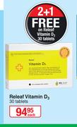 Releaf Vitamin D3-30 Tablets Each