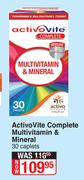 ActivoVite Complete Multivitamin & Mineral-30 Caplets