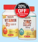Wellvita Vitamin D3 1000IU-30 Capsules