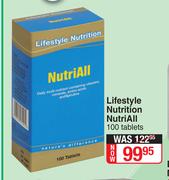 Lifestyle Nutrition NutriAll-100 Tablets