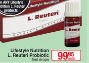 Lifestyle Nutrition L.Reuteri Probiotic Drops-5ml Each