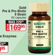 Dis-Chem Gold Pre & Pro Biotic 9 Strain-60 Capsules