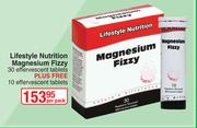 Lifestyle Nutrition Magnesium Fizzy 30 Effervescent Tablets Plus Free 10 Effervescent Tablets-Per PK