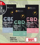 Rethink CBD Tea 10 Tea Bags Assorted-Each