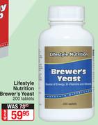 Lifestyle Nutrition Brewer's Yeast-200 Tablets
