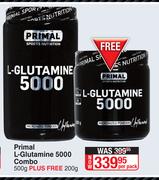 Primal L-Glutamine 5000 Combo 500g Plus Free 200g-Per Pack