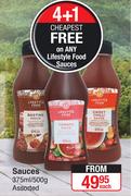 Lifestyle Food Sauces Assorted-375ml/500g Each