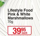 Lifestyle Food Pink & White Marshmallows-70g Each