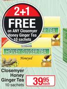 Closemyer Honey Ginger Tea 10 Sachets-Each