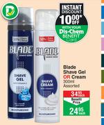 Blade Shave Gel Or Cream Assorted-300ml Each
