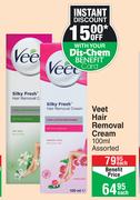 Veet Hair Removal Cream Assorted-100ml Each