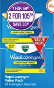 Vicks VapoLozenges Value Pack (Assorted)-For 2 x 24's Lozenges