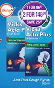 Vicks Acta Plus Cough Syrup-For 1 x 200ml