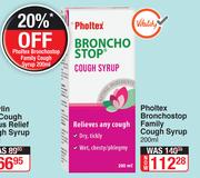 Pholtex Bronchostop Family Cough Syrup-200ml