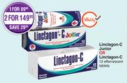 Linctagon-C Junior Or Lintagon-C-For 2 x 12 Effervescent Tablets