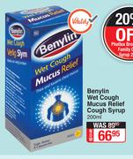Benylin Wet Cough Mucus Relief Cough Syrup-200ml