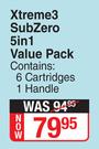 Schick Xtreme3 Sub Zero 5 In 1 Value Pack