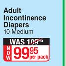 Active Care Adult Incontinence Diapers 10 Medium-Per Pack