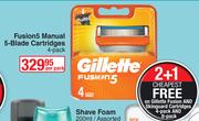 Gillette Fusion 5 Manual 5 Blade Cartridges 4 Pack-Per Pack