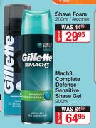 Gillette Mach3 Complete Defense Sensitive Shave Gel-200ml