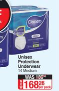 Clemens Unisex Protection Underwear 14 Medium-Per Pack
