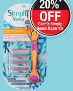Gillette Simply Venus 3 Blade Razor Kit 