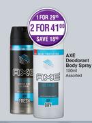 Axe Deodorant Body Spray Assorted-150ml