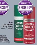 Brut Deodorant Body Spray Assorted-200ml