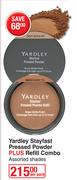 Yardley Stayfast Pressed Powder Plus Refill Combo Assorted Shades-Per Pack