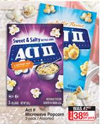 Act II Microwave Popcorn Assorted 3 Pack-Per Pack