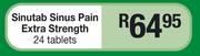 Sinutab Sinus Pain Extra Strength-24 Tablets