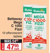 Bettaway Mega C 1000 Fizzi-10 Effervescent Tablets Each