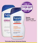 Sanex Shower Gel (Assorted)-For 1 x 500ml