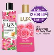 Lux Shower Gel Or Body Wash (Assorted)-For 2 x 400ml