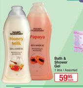 Nature's Nourishment Bath & Shower Gel (Assorted)-1Ltr Each
