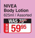 Nivea Body Lotion (Assorted)-625ml