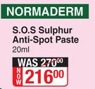 Vichy S.O.S Sulphur Anti-Spot Paste-20ml
