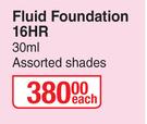 Vichy Fluid Foundation 16HR (Assorted Shades)-30ml Each