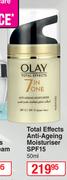Olay Total Effects Anti-Ageing Moisturiser SPF15-50ml 