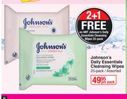 Johnson's Daily Essentials Cleansing Wipes (Assorted)-25 Per Pack