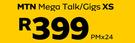 Hisense Infinity H50S 5G Enabled-On MTN Mega Talk/Gigs XS