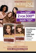L'Oreal Excellence Creme Triple Care Hair Colour Assorted Shades-For 2