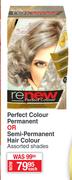 Renew Perfect Colour Permanent Or Semi Permanent Hair Colour (Assorted Shades)-Each