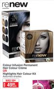 Renew Colour Infusion Permanent Hair Colour Creme Or Highlights Hair Colour Kit-Each